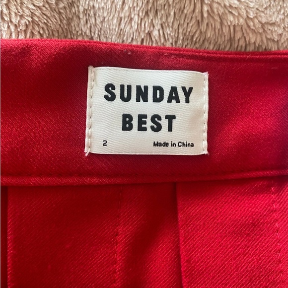 Aritzia red mini skirt - Picture 2 of 3